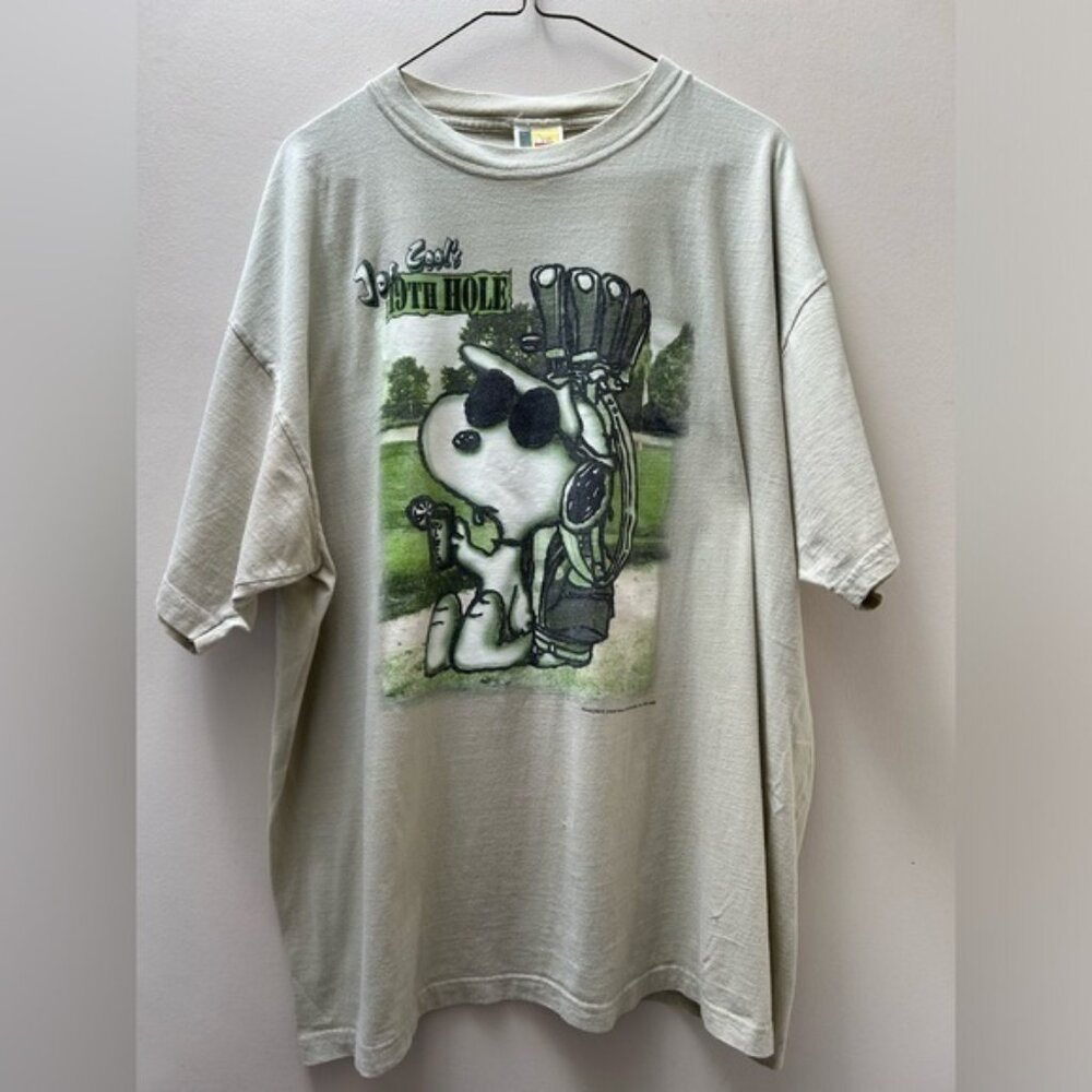 Vintage Peanuts Joe Cool’s 19th Hole Snoopy Golf Graphic Tee Large